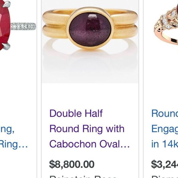 Ruby Ring Three Stone Platinum Sterling Silver Jewelry  Gemstone Birthstone - Picture 11 of 12